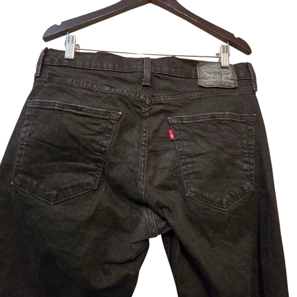 Levi's Black 541 Straight Leg Jeans Mens 32"X30 Denim Western Casual Act 33"x29"
